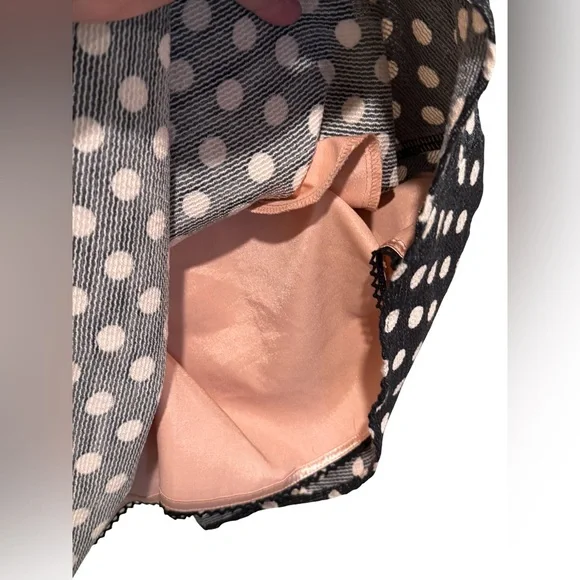 Anthropologie Maeve EUC Sz 4 Black & White Polka Dots Fit & Flare Dress (0535)